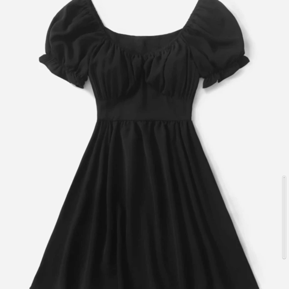 Solid Ruched Bust Dress